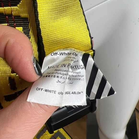 OFF WHITE Virgil Abloh 80” Industrial Belt in Classic Yellow & Black main image 5